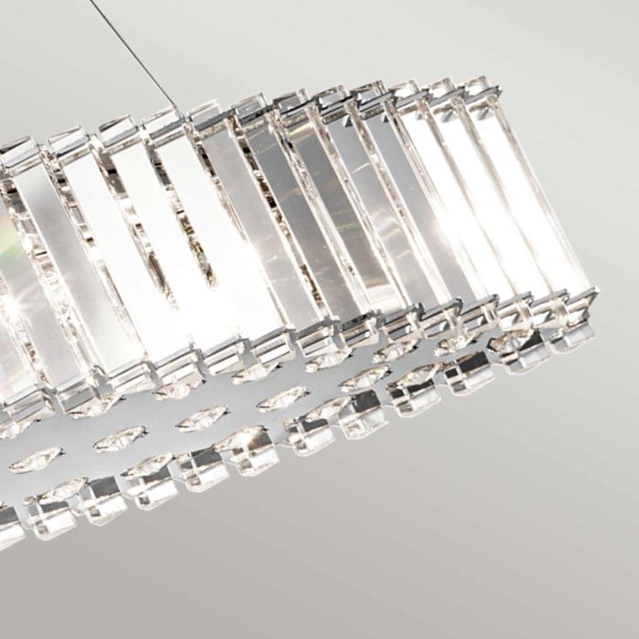 Kichler Crystal Skye 8-Light Chrome LED Island Chandelier