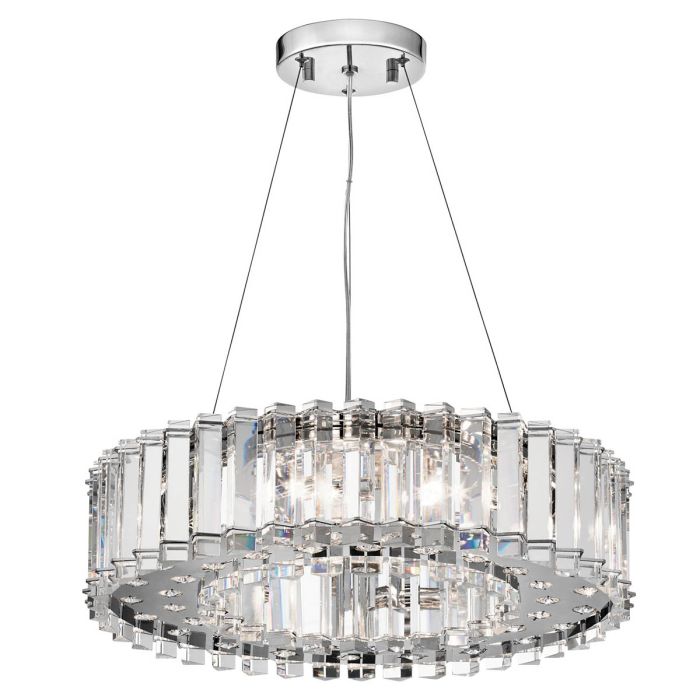 Kichler Crystal Skye 8-Light Chrome LED Crystal Chandelier