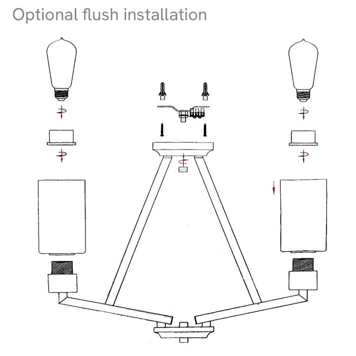 Kichler Deryn 5-Light Natural Brass Modern Chandelier