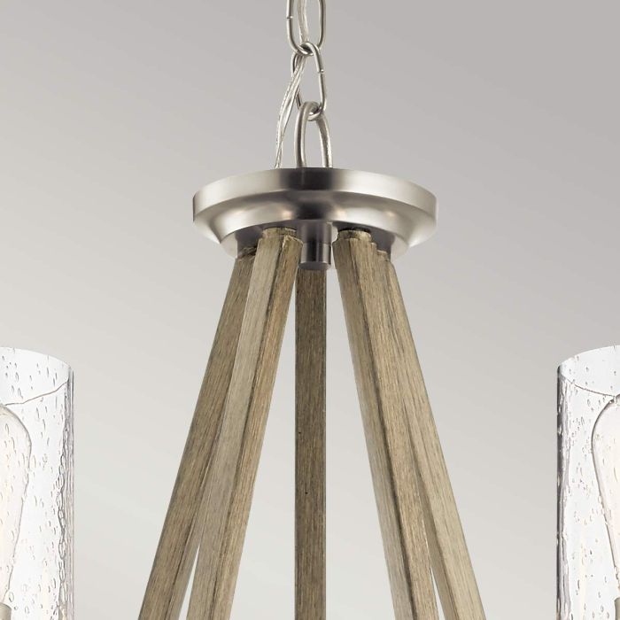 Kichler Deryn 5-Light Distressed Antique Grey Modern Chandelier