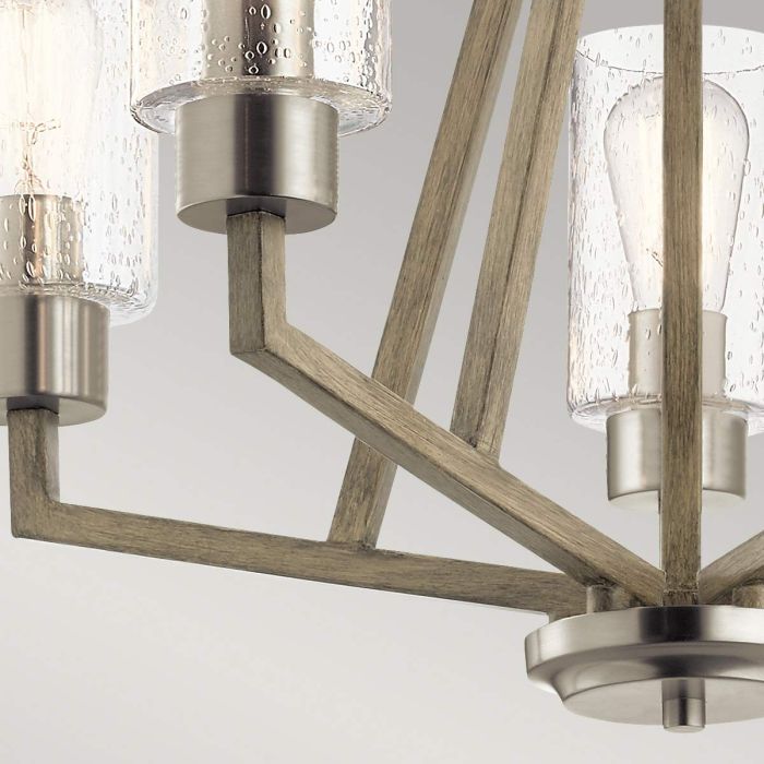 Kichler Deryn 5-Light Distressed Antique Grey Modern Chandelier