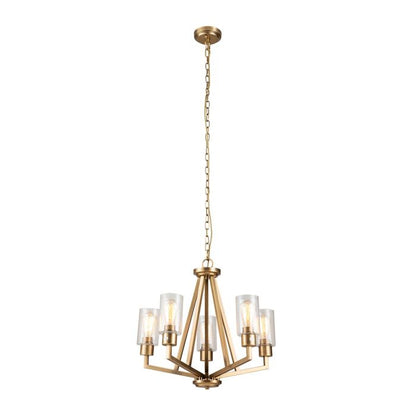 Kichler Deryn 5-Light Natural Brass Modern Chandelier