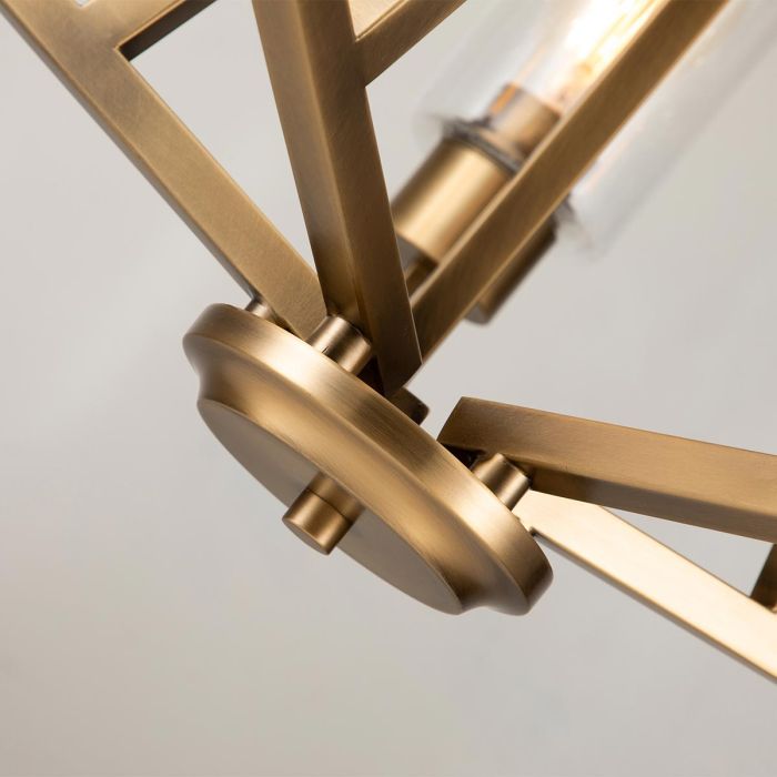 Kichler Deryn 5-Light Natural Brass Modern Chandelier