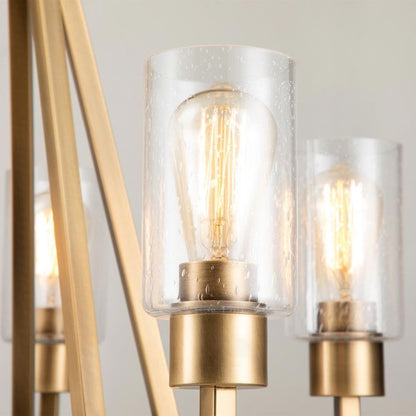 Kichler Deryn 5-Light Natural Brass Modern Chandelier