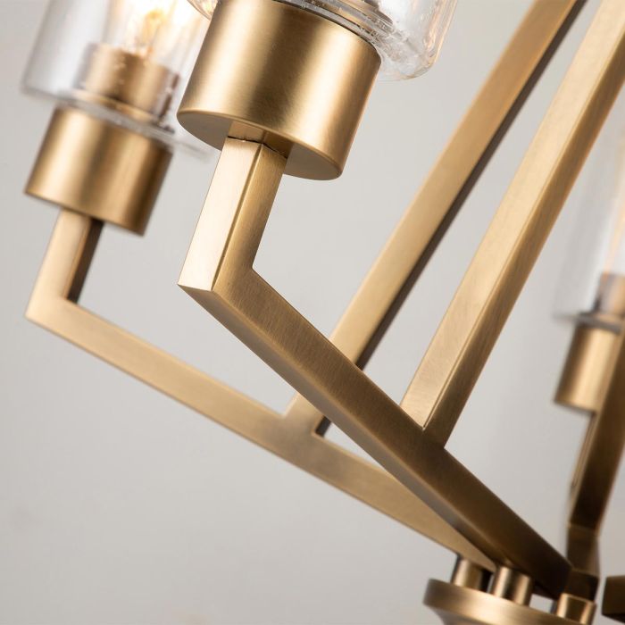 Kichler Deryn 5-Light Natural Brass Modern Chandelier