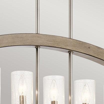 Kichler Grand Bank 5-Light Distressed Antique Grey Linear Island Chandelier
