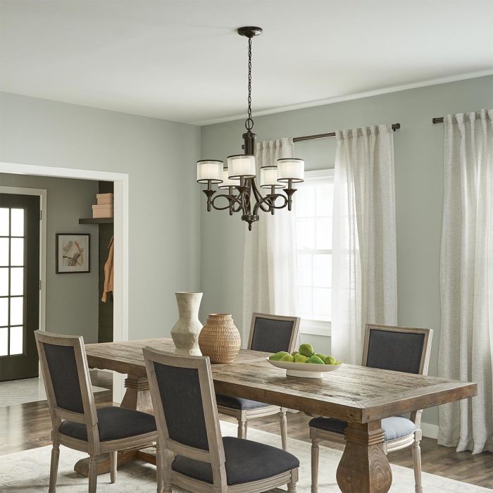 Kichler Lacey 5-Light Mission Bronze Modern Chandelier