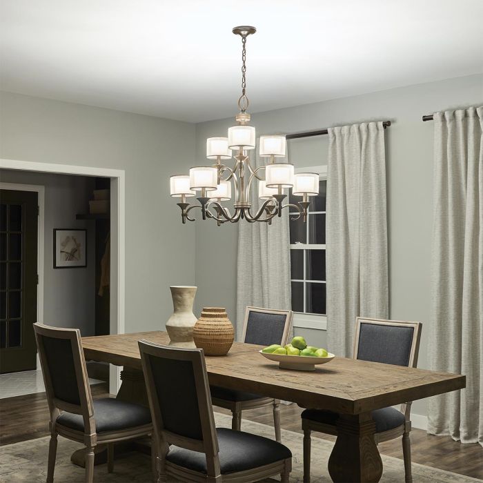 Kichler Lacey 9-Light Antique Pewter Modern Chandelier