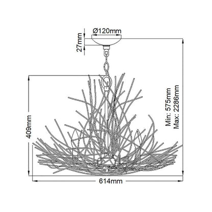 Kichler Organique 5-Light Olde Bronze Modern Chandelier