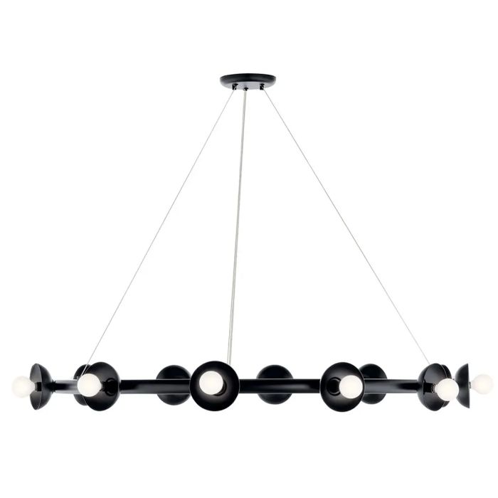 Kichler Palta 9-Light Satin Black Ring Chandelier