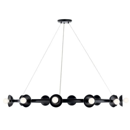 Kichler Palta 9-Light Satin Black Ring Chandelier