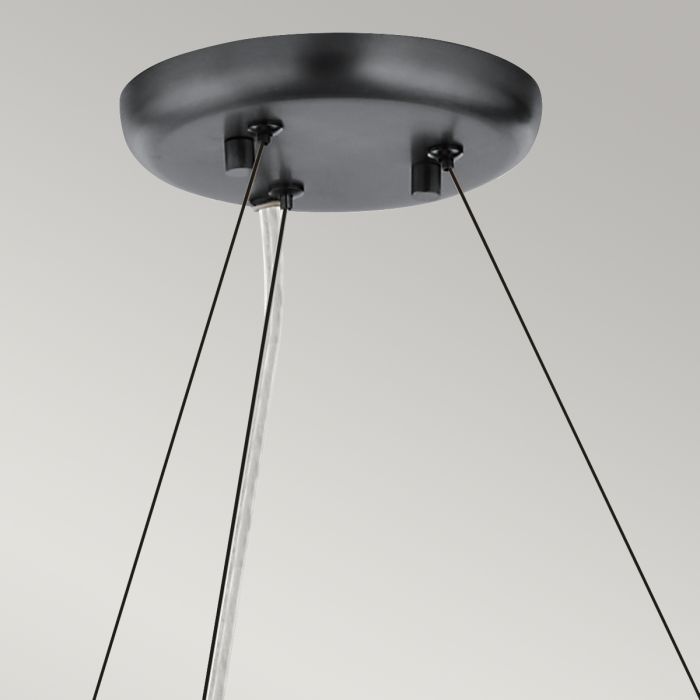 Kichler Palta 9-Light Satin Black Ring Chandelier