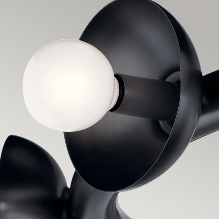 Kichler Palta 9-Light Satin Black Ring Chandelier
