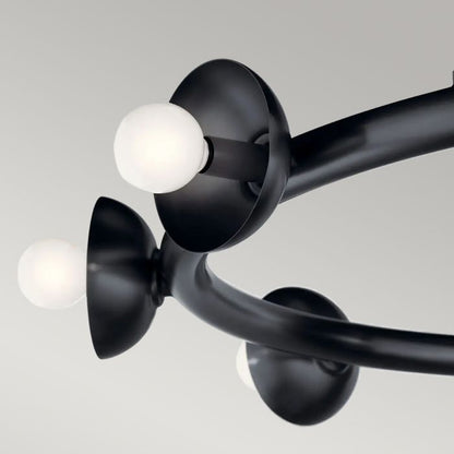 Kichler Palta 9-Light Satin Black Ring Chandelier