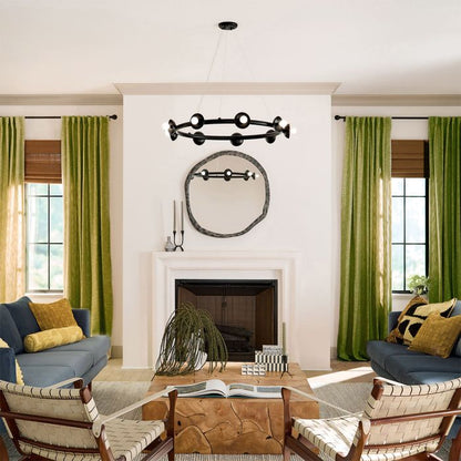 Kichler Palta 9-Light Satin Black Ring Chandelier