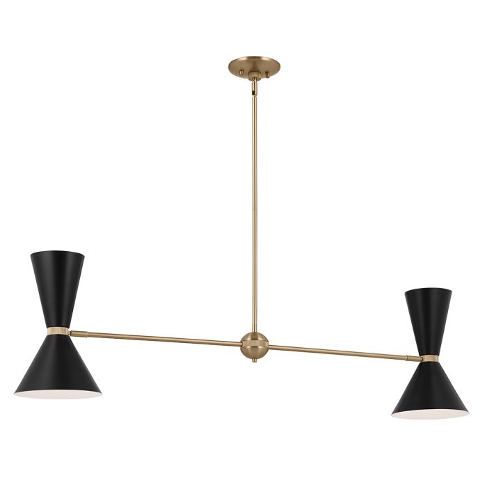 Kichler Phix 4-Light Champagne Bronze & Black Linear Up/Down Island Chandelier