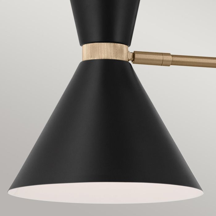 Kichler Phix 4-Light Champagne Bronze & Black Linear Up/Down Island Chandelier