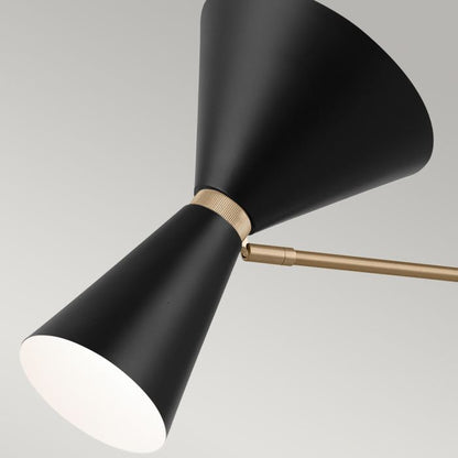 Kichler Phix 4-Light Champagne Bronze & Black Linear Up/Down Island Chandelier