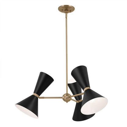 Kichler Phix 6-Light Champagne Bronze & Black Up/Down Modern Chandelier