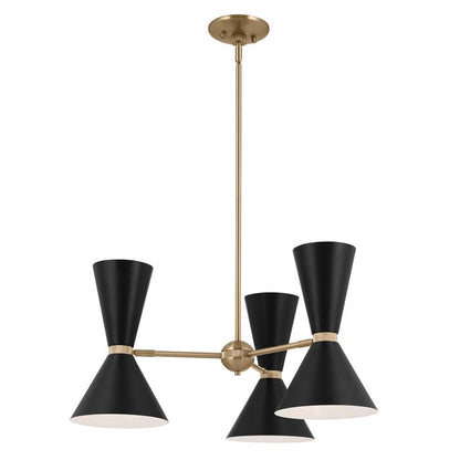 Kichler Phix 6-Light Champagne Bronze & Black Up/Down Modern Chandelier