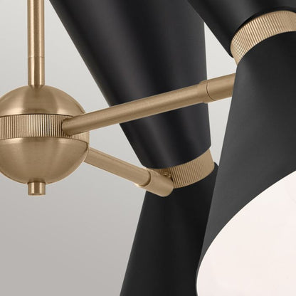 Kichler Phix 6-Light Champagne Bronze & Black Up/Down Modern Chandelier
