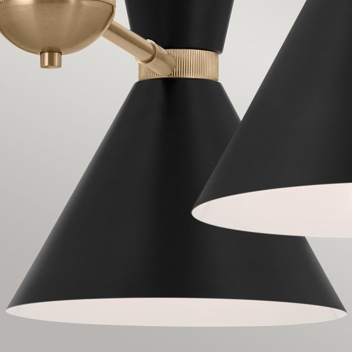 Kichler Phix 6-Light Champagne Bronze & Black Up/Down Modern Chandelier