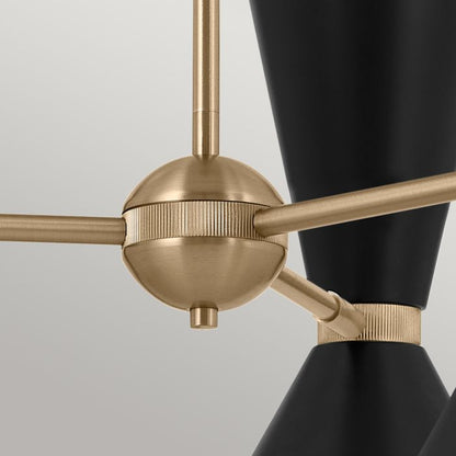 Kichler Phix 6-Light Champagne Bronze & Black Up/Down Modern Chandelier