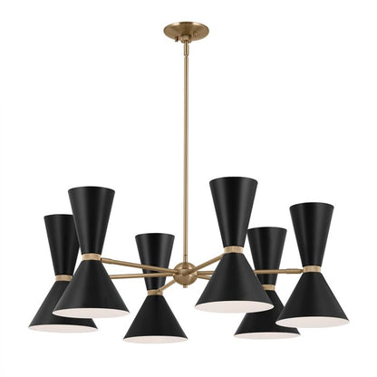 Kichler Phix 12-Light Champagne Bronze & Black Up/Down Modern Chandelier