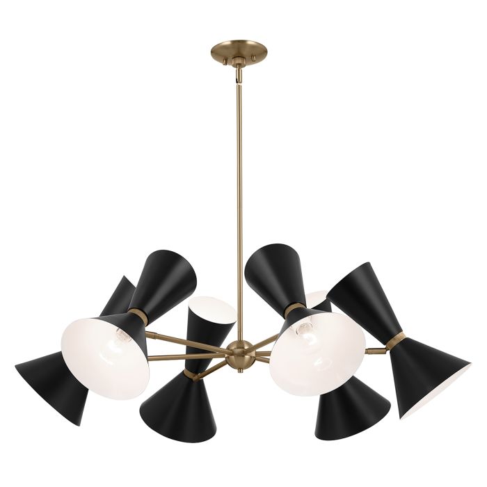 Kichler Phix 12-Light Champagne Bronze & Black Up/Down Modern Chandelier