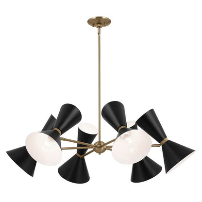 Kichler Phix 12-Light Champagne Bronze & Black Up/Down Modern Chandelier