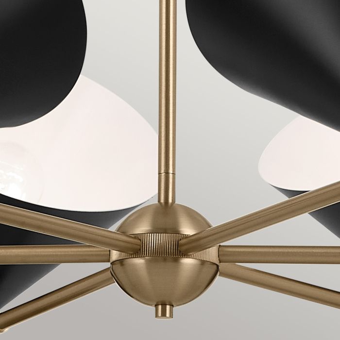 Kichler Phix 12-Light Champagne Bronze & Black Up/Down Modern Chandelier