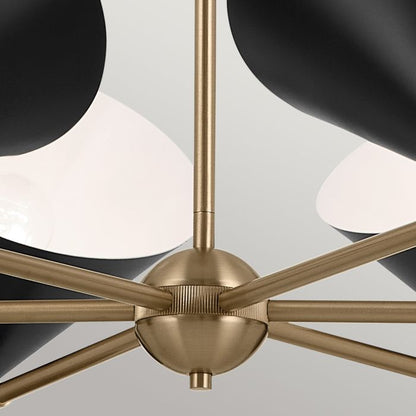 Kichler Phix 12-Light Champagne Bronze & Black Up/Down Modern Chandelier