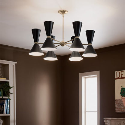 Kichler Phix 12-Light Champagne Bronze & Black Up/Down Modern Chandelier