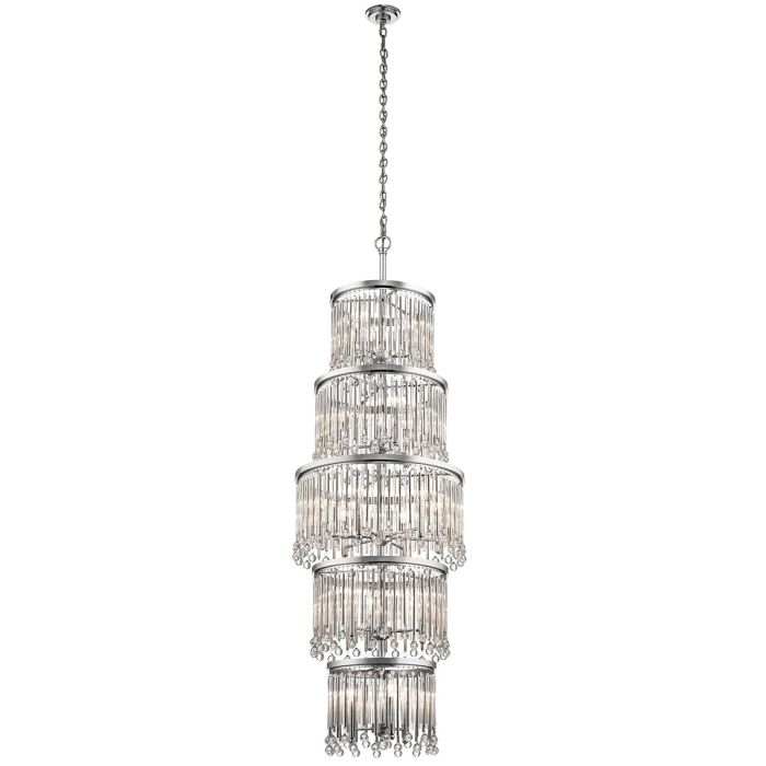 Kichler Piper 18-Light Polished Chrome Glass Chandelier