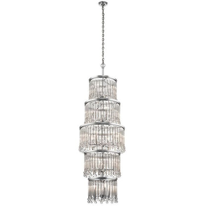 Kichler Piper 18-Light Polished Chrome Glass Chandelier