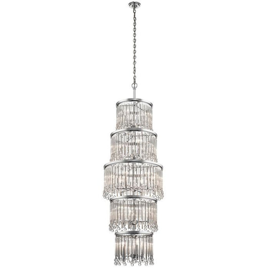 Kichler Piper 18-Light Polished Chrome Glass Chandelier