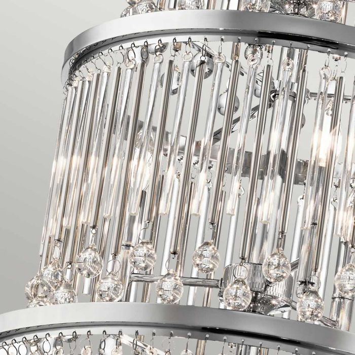 Kichler Piper 18-Light Polished Chrome Glass Chandelier