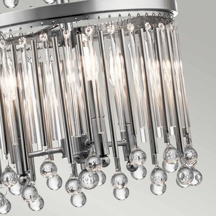 Kichler Piper 18-Light Polished Chrome Glass Chandelier