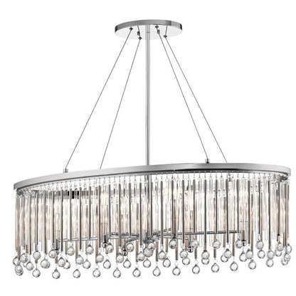 Kichler Piper 6-Light Polished Chrome Oval Island Chandelier