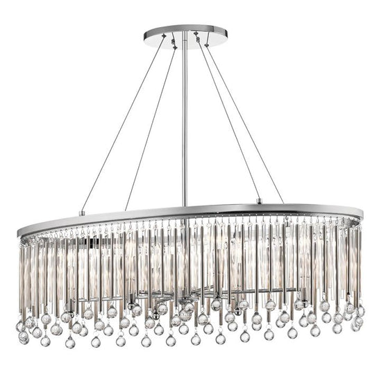 Kichler Piper 6-Light Polished Chrome Oval Island Chandelier