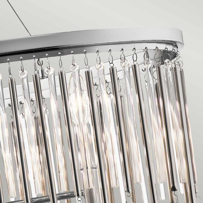 Kichler Piper 6-Light Polished Chrome Oval Island Chandelier