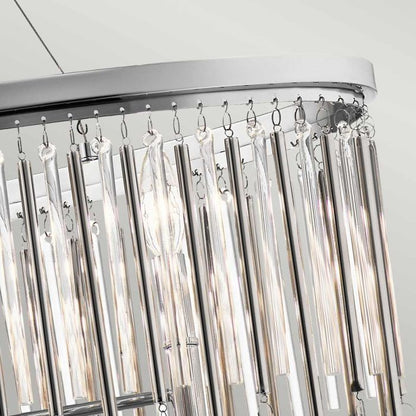 Kichler Piper 6-Light Polished Chrome Oval Island Chandelier