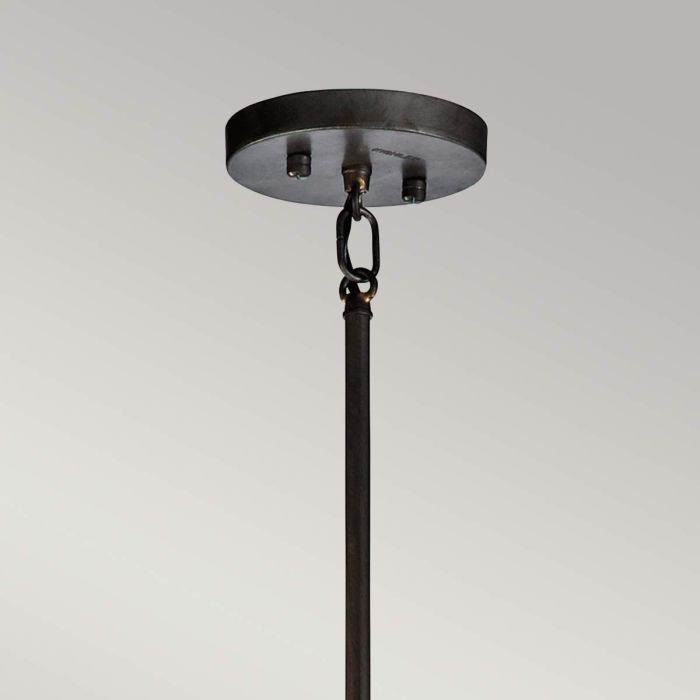 Kichler Rocklyn 3-Light Raw Steel Cage Chandelier