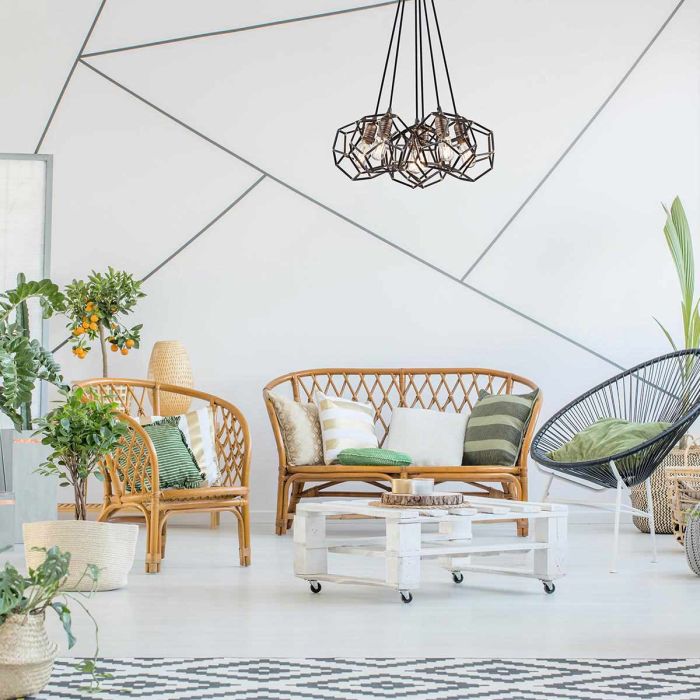 Kichler Rocklyn 6-Light Raw Steel Cage Chandelier
