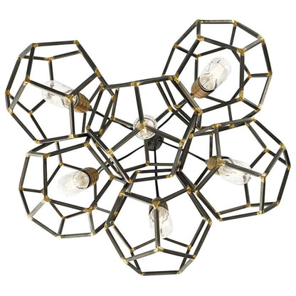 Kichler Rocklyn 6-Light Raw Steel Cage Chandelier