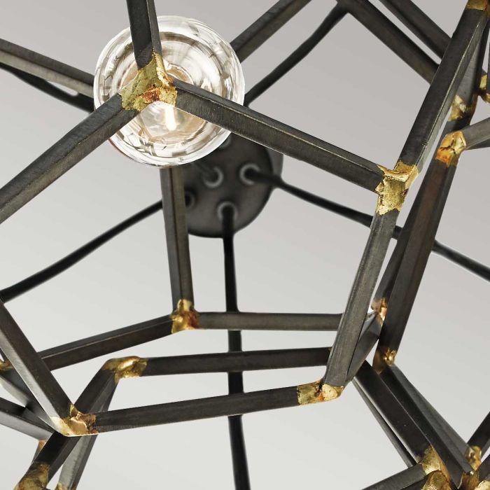 Kichler Rocklyn 6-Light Raw Steel Cage Chandelier