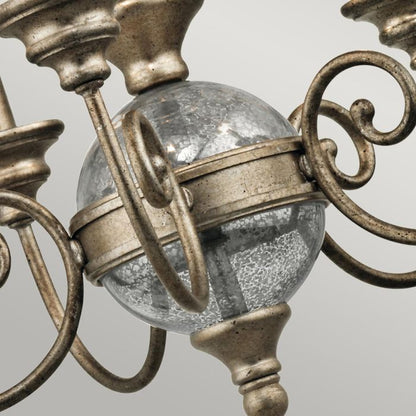 Kichler Rosalie 5-Light Sterling Gold Mini Candle Chandelier