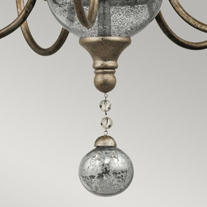 Kichler Rosalie 5-Light Sterling Gold Mini Candle Chandelier