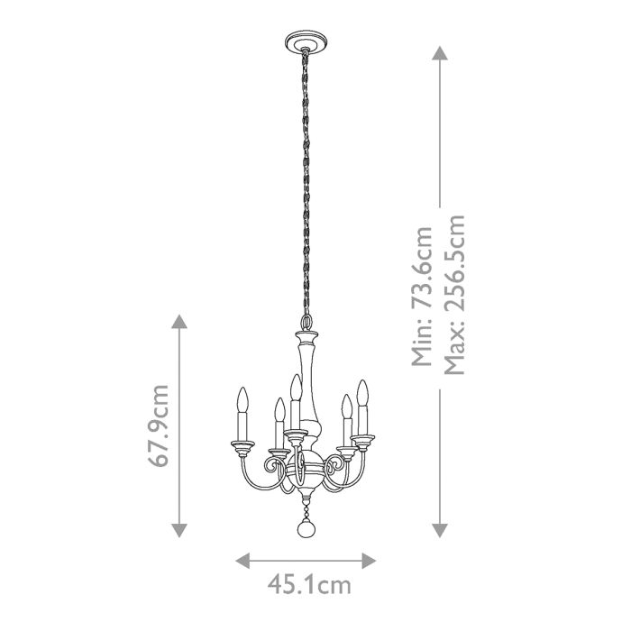 Kichler Rosalie 5-Light Sterling Gold Mini Candle Chandelier