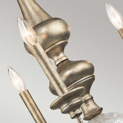 Kichler Rosalie 5-Light Sterling Gold Candle Chandelier